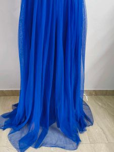 Royal Blue Tulle Gown