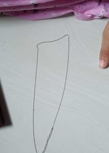 Real 925 Silver Chain + L Alphabet Pendant