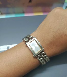 Vintage Guess Silver Chain Watch