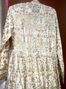 W Gold &amp; Peach Ethnic Maxi Dress