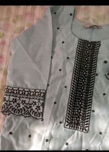 Blue Embroidered Salwar Kameez Suit