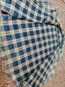 Blue Plaid Flannel Shirt