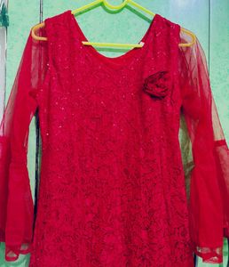 Elegant Red Ethnic Gown