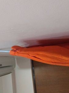 Orange Cropped Linen Pants
