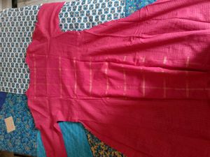 Pink &amp; Gold Anarkali Dress