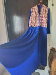 Embroidery stretchable Lycra long kurti/shrug type