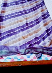 Striped Purple &amp; Brown Saree Pack Of 3
