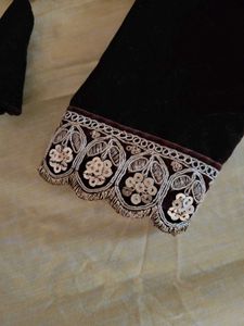 Back Open Customisrd Velvet Blouse