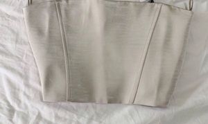 Zara Satin Corset Tube Strapless Top