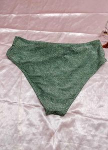 Green Glitter High-Waisted Bikini Bottoms