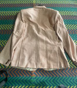 Pink Herringbone Blazer