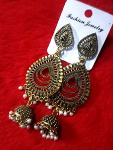 Golden Jhumka Earrings