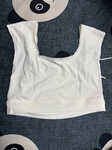 White Tie Crop Top