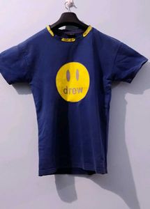Navy Blue Printed Tshirt For Men