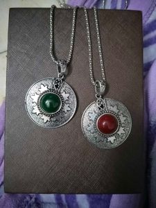 German Silver/Oxidised Jewellery Pendent Necklace