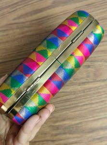 Multicolored Brocade Clutch - Factory Reject