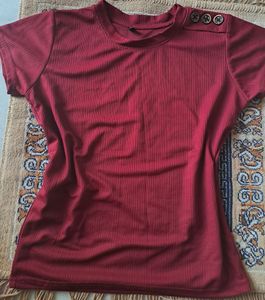 Sheer Maroon Top