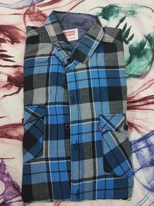 Levi's Blue Plaid Shirt