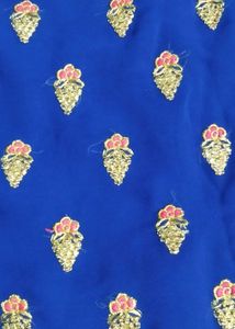 Elegant Blue Embroidered Saree