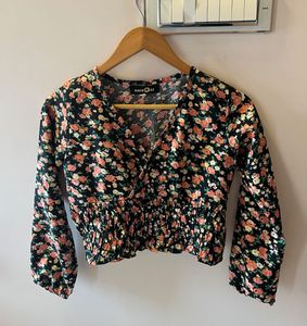 Floral Print Crop Top