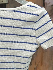 Striped White Crop Top