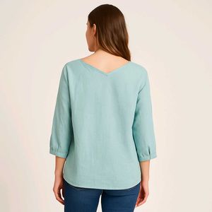 sky blue top