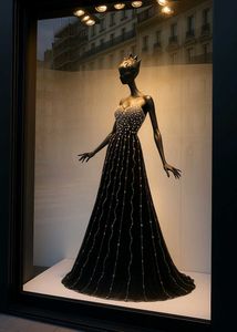 Elegant Black Embellished Gown