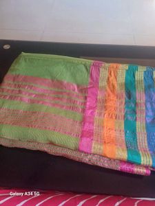 Cotton Saree With Stylish  Blouse.