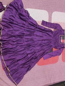 Elegant Purple Kurta Set self stitch
