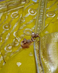 Yellow Lime Banarasi Suit