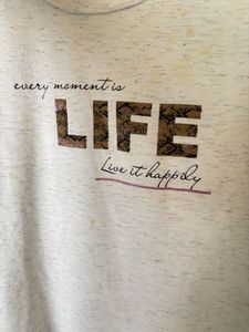 Life Graphic Ruffle Sleeve Tee