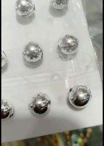 Set Of 12 Pairs Silver Earrings