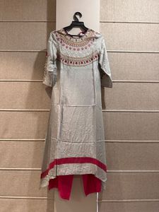 Combo Of Ethnic Kurta with skirt And Plazo Set