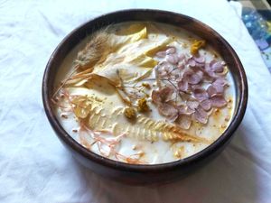 Floral Candle made with soy wax