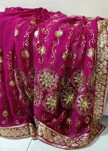 Elegant Maroon Saree