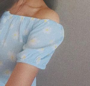 Daisy Print Crop Top