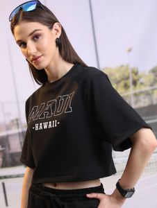 Black  Cropped T-shirt