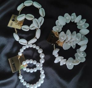 Combo Of 3 Shell &amp; Pearl Earrings