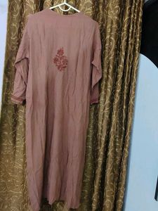 Today Offer Brown 🤎 Fully Work Lucknowi Kurti