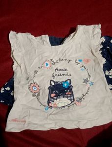 Baby Girl T-shirt Skirt Dress 6to12 Months
