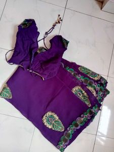 Violet Saree