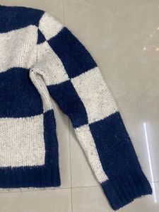 Checked Wool Sweater