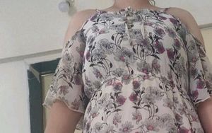 Cold-Shoulder Floral A-Line Dress