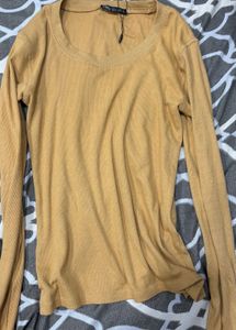 Zara Fitted Long Sleeve Top