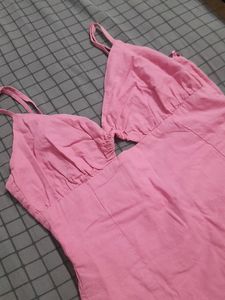 Pink Cutout Mini Dress
