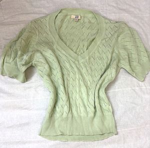 Green Knit Top - Short Sleeve