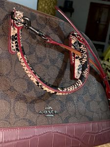 Coach Handbag Croc Leather