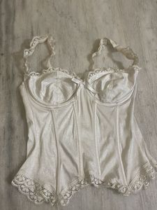 White Lace Corset Top
