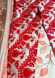 Silk Pants With Fulkari Design All Over