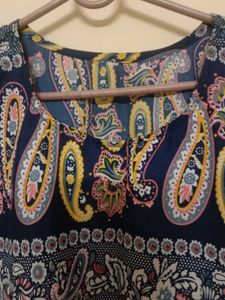 Paisley Print Fit &amp; Flare Dress
